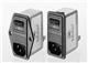 Filtered Power Entry Module, 2A, 250VAC, 3 Pos, 1 Port, Fuse