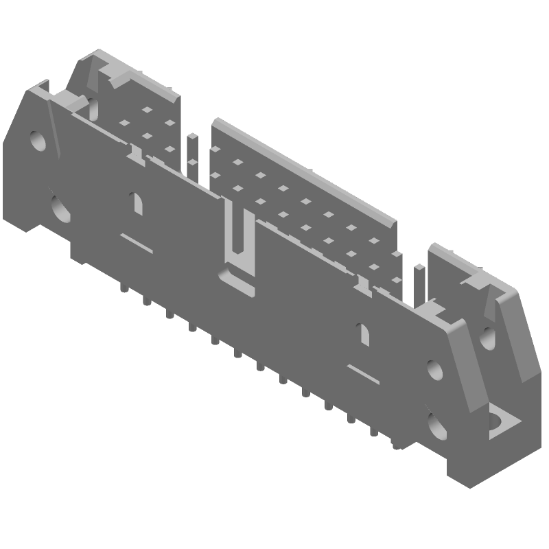 26 Pos 2.54mm Pitch Vertical Header, 1A, Gold/Pd, UL94 V-0