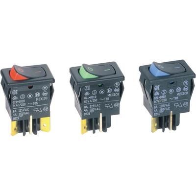 Carlingswitch Mini rocker switch, Visi Rocker 250 V/AC 6 A 62116919-0-9V N/A