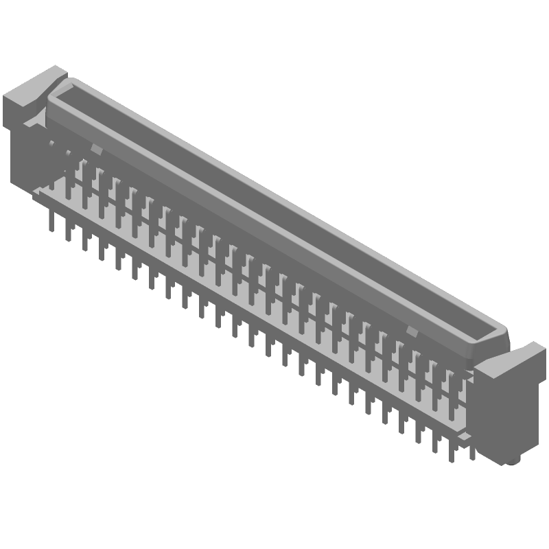 100 Pos 1A 250V AC Female SCSI Connector, Through Hole, Gold/Tin