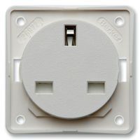 SOCKET, UK, 13A, WHITE