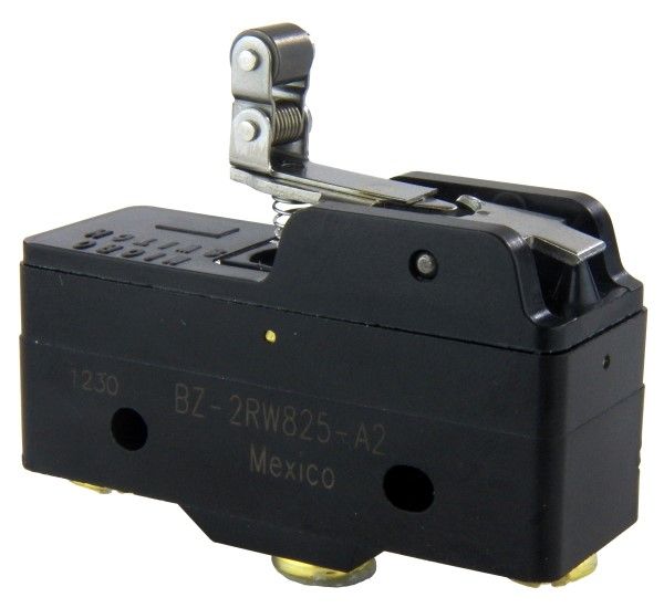 SPDT Snap Action Switch, 15A, 480VAC, Roller Lever, Screw Terminal