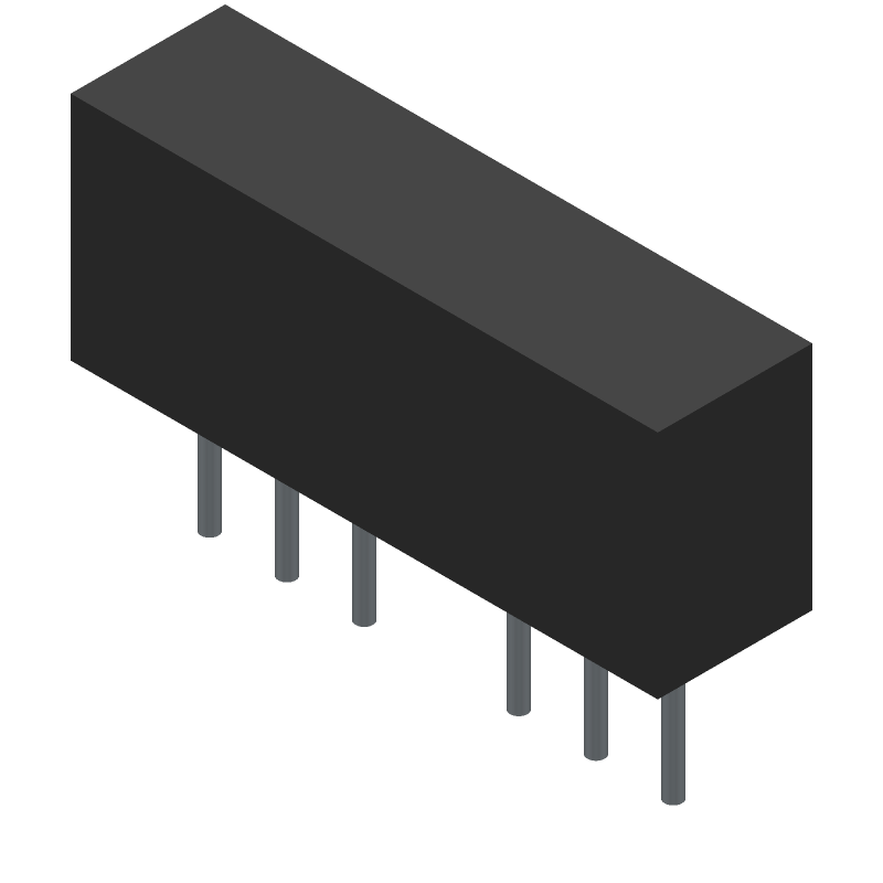 1 Form A Reed Relay, 12VDC Coil, 200VDC/0.5A Contact, SPST, SIP