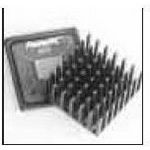 BGA Heat Sink, Pin Fin, 27.9mm Sq, 8.89mm H, 3°C/W, Al