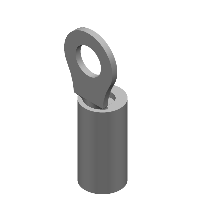 Ring Terminal, 10-12AWG, Copper, Tin Plated, Yellow Insulated, Crimp