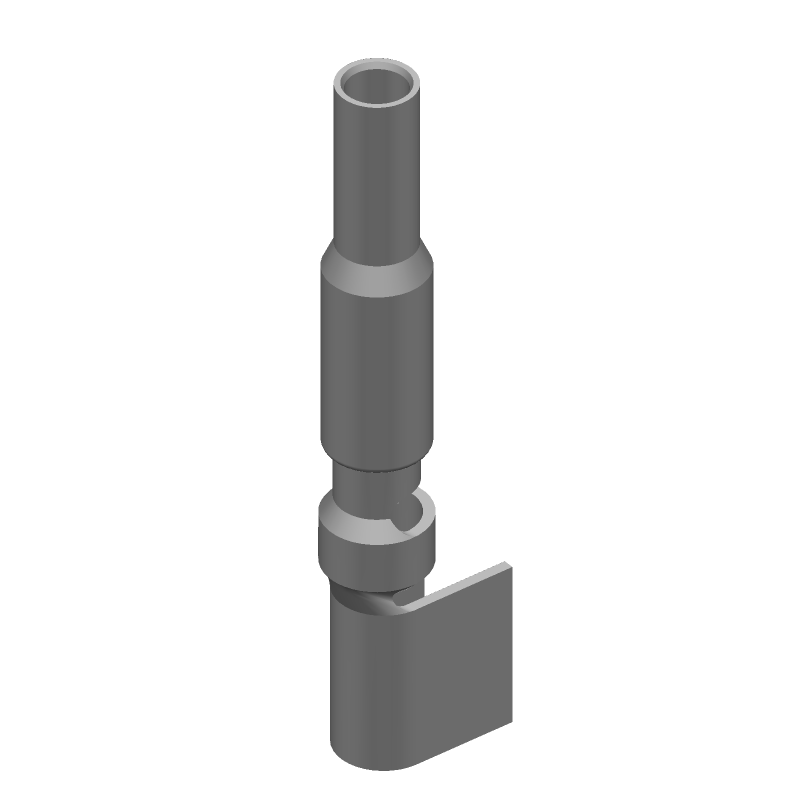 Female Power Crimp Connector, 19A, 600V, UL, Tin/Gold Plated Bronze