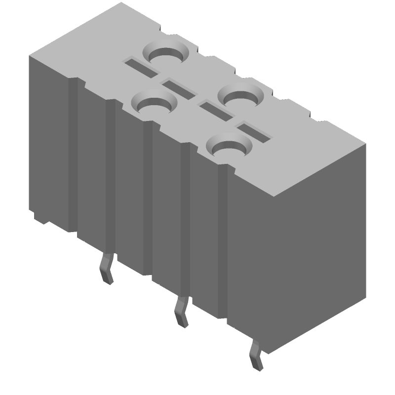 4P Wire-to-Board Terminal Block, 2A, 600V, Through Hole