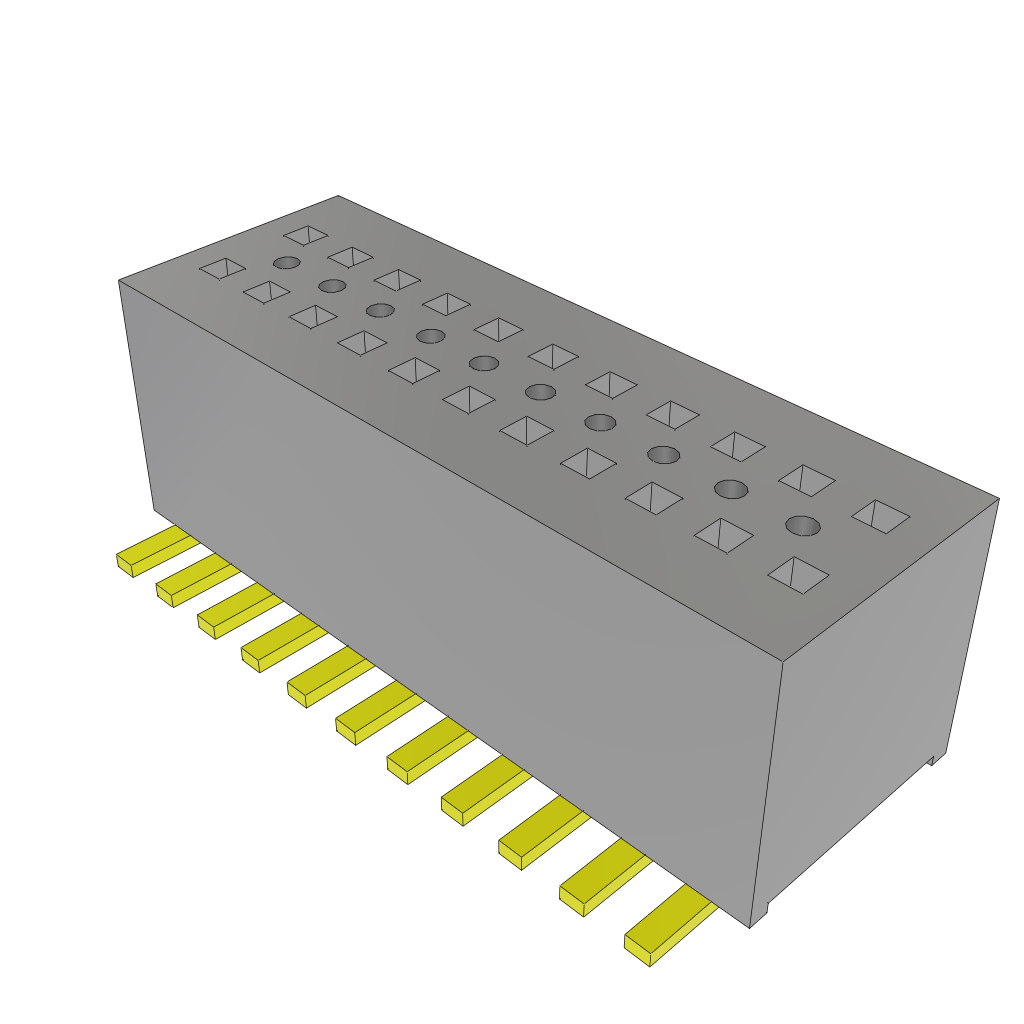 Conn Socket Strip SKT 22 POS 0.8mm Solder ST SMD Tube