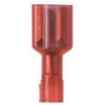 Female Quick Disconnect Terminal, 18-22AWG, Brass, Tin, Red, Fully Insulated