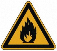 Fire Sign Aluminium, 200 x 200mm 1Each Hazard Warning