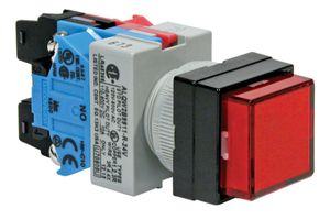 Switch Push Button N.O. DPST Extended Square Button 10A 440VAC 220VDC 745.7VA Momentary Contact Screw Panel Mount