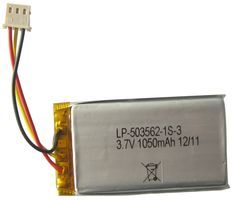 BATTERY, LI-PO, 1.1AH, 3.7V; Battery Voltage: 3.7V; Battery Technology: Lithium Polymer; Battery Capacity: 1.1Ah;...