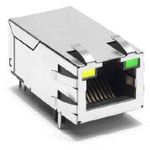 RJ11 Connector, Female, 8 Pos, Shielded, Right Angle, Thru-Hole