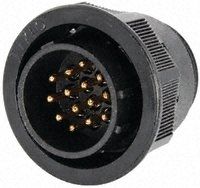 Toughcon, 14 Pole Panel Mount Connector Plug, Male Contacts