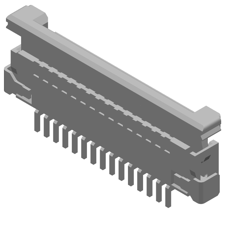 Card Edge Connector, 15 Contact(s), 1 Row(s), Female, Right Angle, Surface Mount Terminal, LEAD FREE