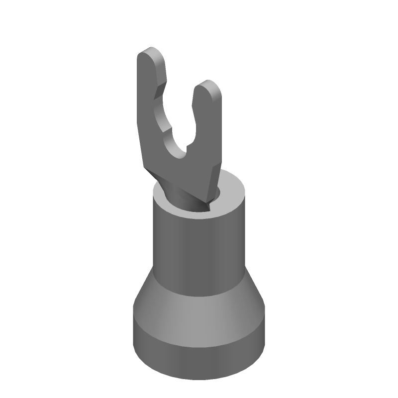 Spring Terminal 14-16AWG Brass Blue Crimp 600V