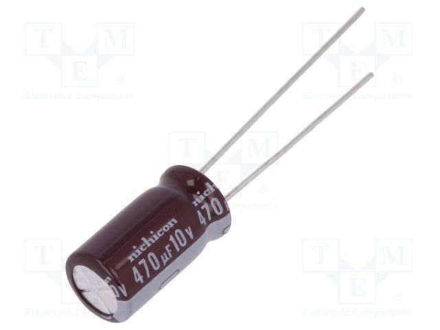 470uF 10V Radial Aluminum Electrolytic Capacitor