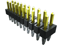 200-Contact 4-Row Through-Hole Connector