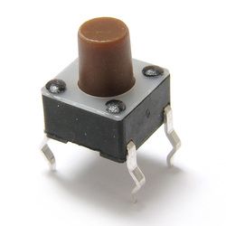 Keypad Switch, 6mm, 50mA, 12VDC, SPST, Off-Mom, Through Hole