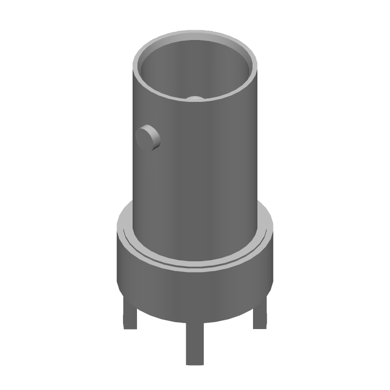 BNC RF Connector, 0-4GHz, 75R, Female, Straight, Press-Fit, Thru-Hole