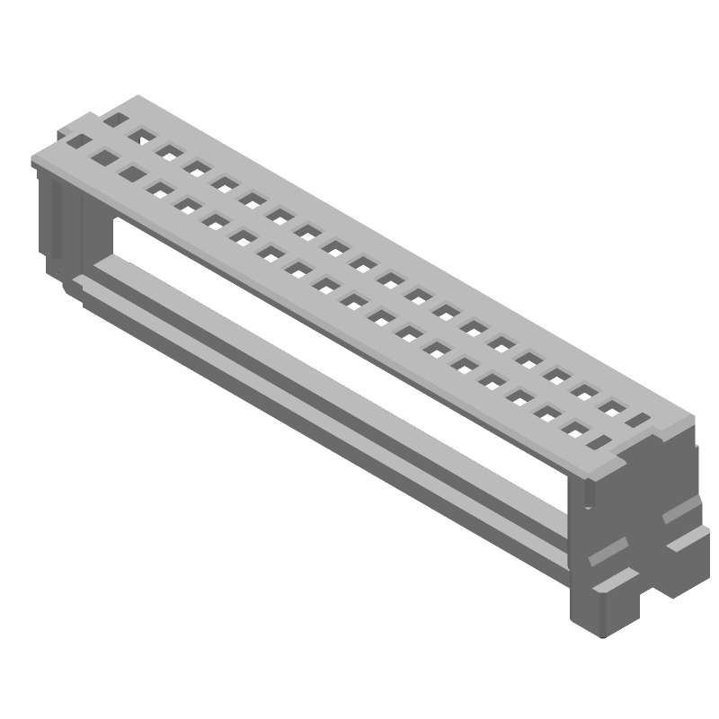 36 Pos Female Wire-to-Wire IDC Connector Holder, White, 2A, 105°C