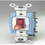 Switch Toggle Lighted Lever Screw 15A 120VAC 120VDC 372.85VA Panel Mount with Frame