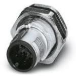 M12 SPEEDCON Plug, 5-Pos, Shielded, A-Coded, Rear/Screw Mount