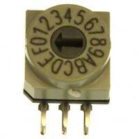 16-Pos Rotary Coded Switch, SP16T, 24VDC, 0.15A, TH, RA