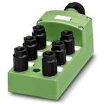 Sensor/actuator box, with 6 double-occupied slots, 4-pos., QUICKON fast connection technology, without LED, markers, with plug-in master cable connection