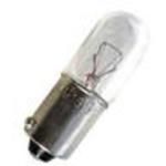 6V Incandescent Bayonet Lamp, Clear, 9.5mm Dia, 42.74lm