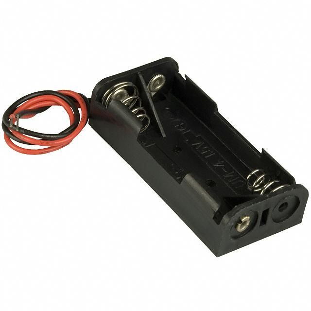 2-Cell AAA Battery Holder, Chassis Mount, Wire Leads