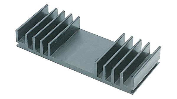 Heat sink 1000 mm 2.9 K/W  @ L=100 mm black anodised, KS94-1000E, Austerlitz Electronic GmbH