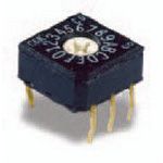 8-Pos Rotary DIP Switch, SP8T, 20VAC/DC, 2.54mm, SMD