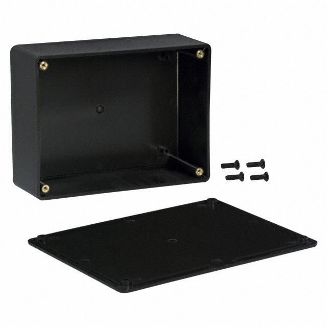 ABS Enclosure Box, Black, UL94 5VA, 6.11"L x 4.61"W