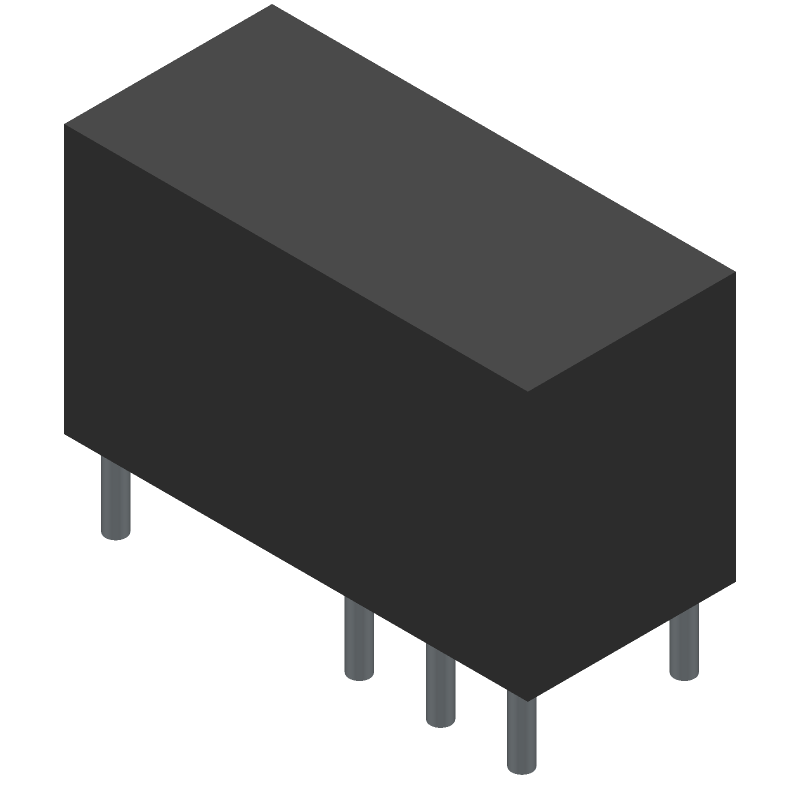 Power/Signal Relay, 2 Form C, DPDT, Momentary, 0.05A (Coil), 5VDC (Coil), 250mW (Coil), DC Input, Random, AC Output, Through Hole-Straight Mount, ROHS COMPLIANT