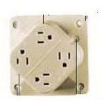 Conn Power F 8Power/4Ground POS ST Panel Mount 12 Terminal 4 Port