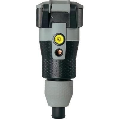 Safety mains socket PVC + voltage display 230 V Black, Grey