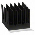 BGA Heat Sink, 17mm Sq, Alum, Anodized, Adhesive Mount, 15.5°C/W