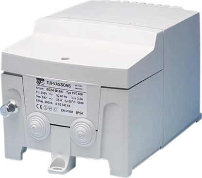 Safety transformer 230 VAC, 50. . .60 Hz 24 VAC 24 VAC 120 VA, PVS120 230/24V, Tufvassons Transformator