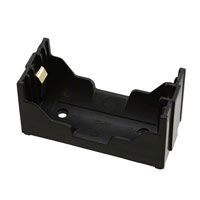 1 Cell PCB Mount Battery Holder - Black, UL94 V-0, PC Pin
