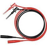 Red Mini Hook to Clip Patch Cord, 5A, 300V