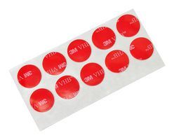 TAPE DBL COATED CLEAR 1 DIA 5PK