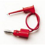 Red 48" 20AWG PVC Test Lead, 3A, 150V, Gold Copper Clip