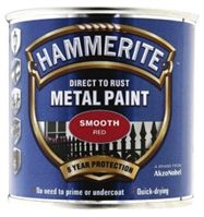 Hammerite Red 250mL Smooth Finish Galvanising Paint & Spray For Use With Anti-Corrosion