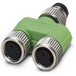 3-Pos RF Adapter, F-F-M, Gold Brass, 4A, 60V, IP65