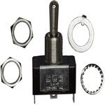 Toggle Switch, SPDT, Latched And Momentary, Screw Terminal, Lever Actuator, Panel Mount-threaded