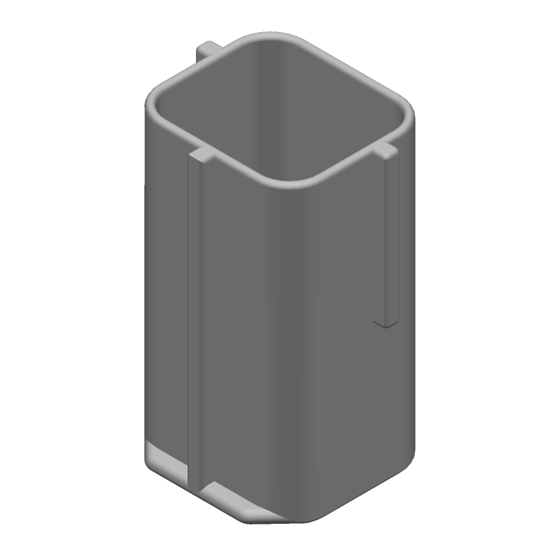 6 Pos PBT Signal Rectangular Connector, Female, Crimp, Black