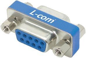 Rectangular Connector Adapter, 9 Contacts(Side1), 9 Contacts(Side2), Cable Mount, Female-Female, ROHS COMPLIANT