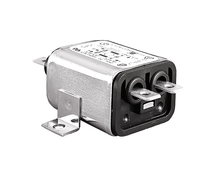 Power Line Filter Single Phase 50Hz 10A 250VAC Quick Connect Base Mount