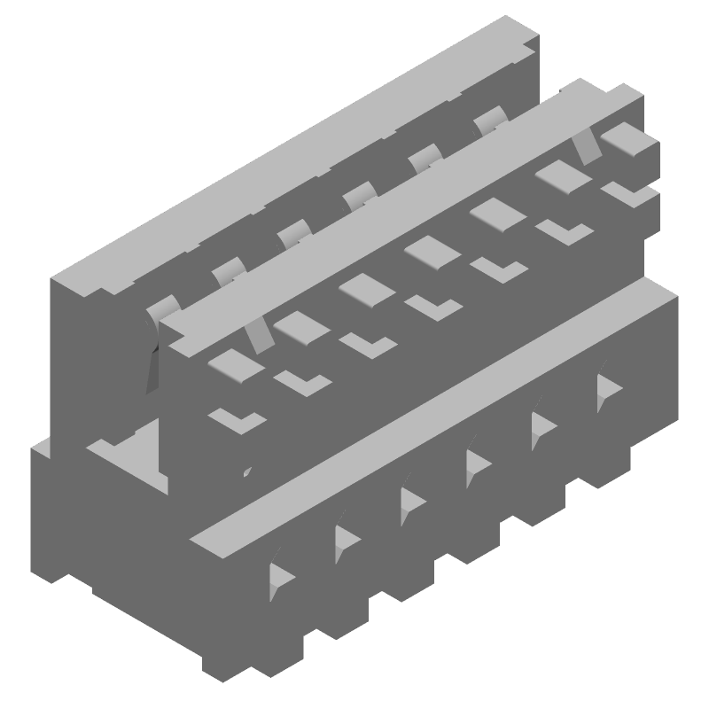 6 Pos 2.5mm IDC RA Female Socket Connector